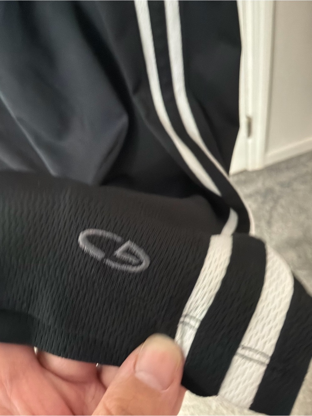 Champion Men’s Black Track Sweat Pants with White Side Stripes XL - Picture 4 of 6